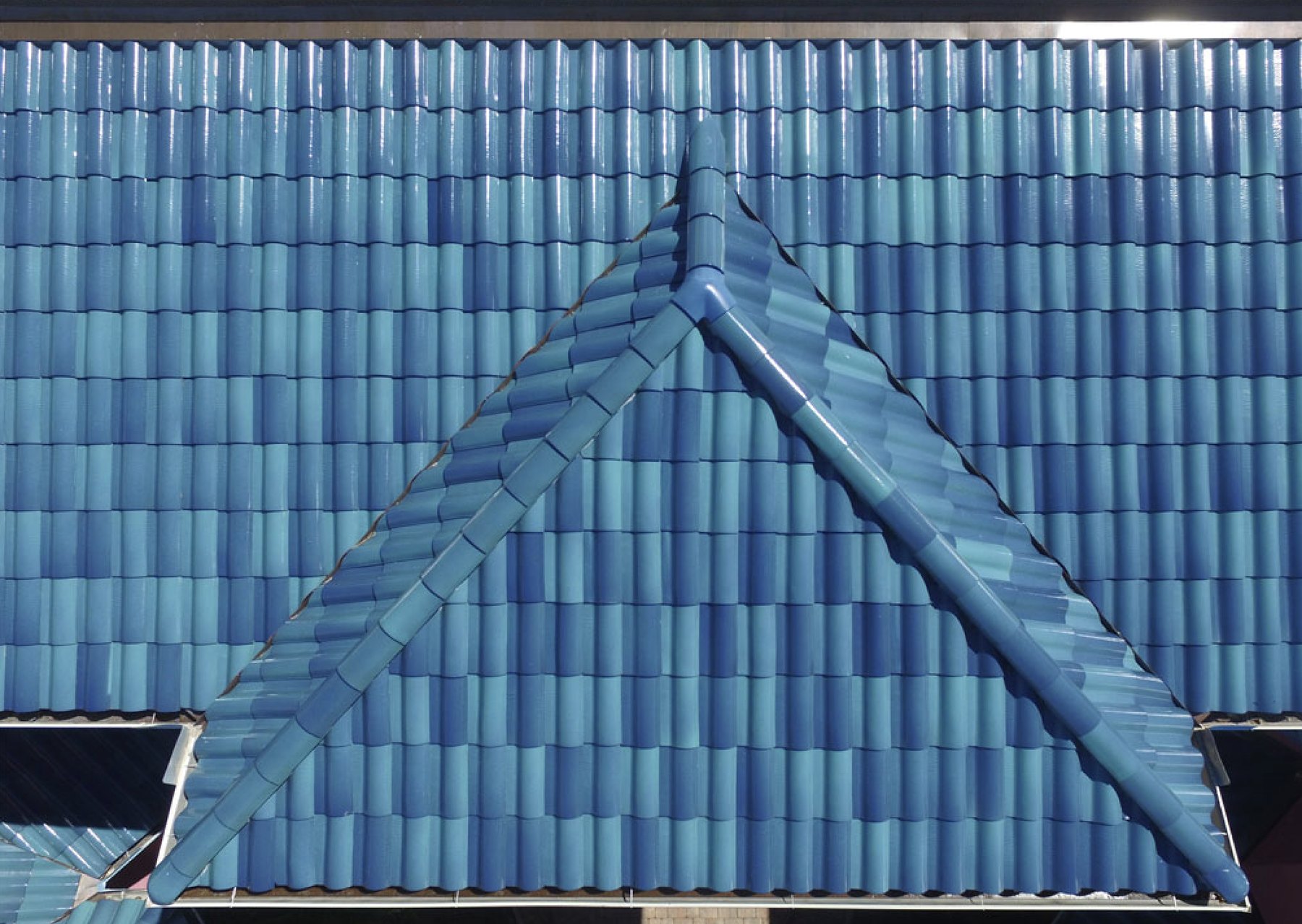 Glazed barrel tile roof in Carrollwood Florida after Precision installation